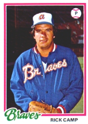 1978 Topps Baseball Cards      349     Rick Camp DP